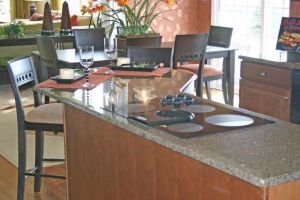 Quartz countertops are durable and available in a wide range of colors.